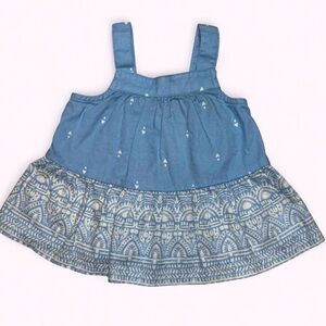 OshKosh B'gosh Blue and White Printed Tank Top